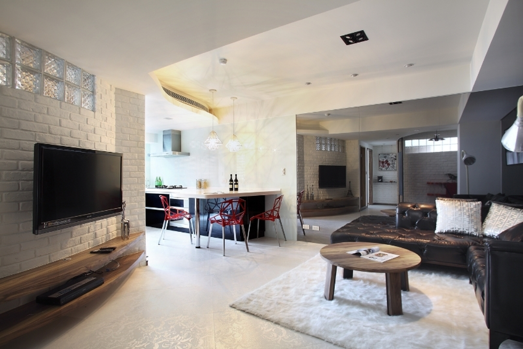 现代风格一室一厅装修设计效果图