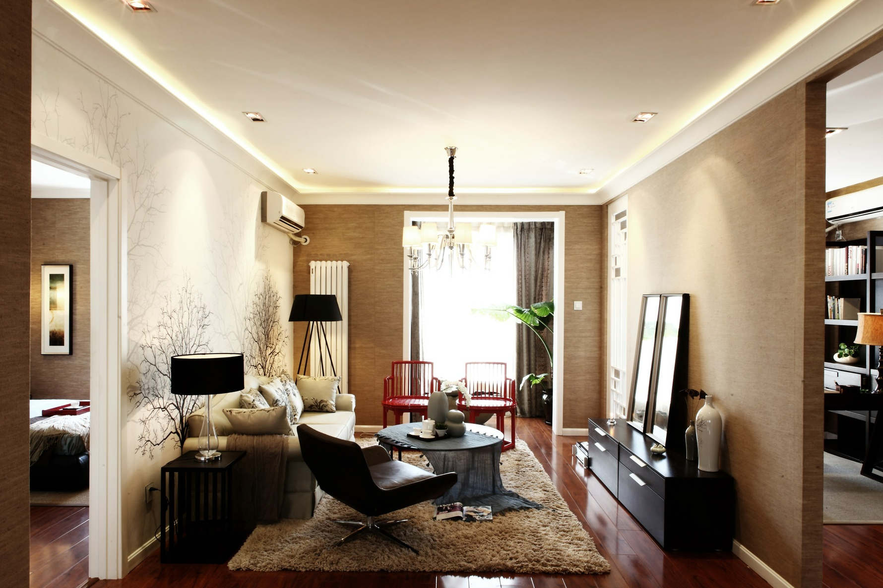 中式风格二室一厅装修设计效果图